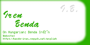 iren benda business card